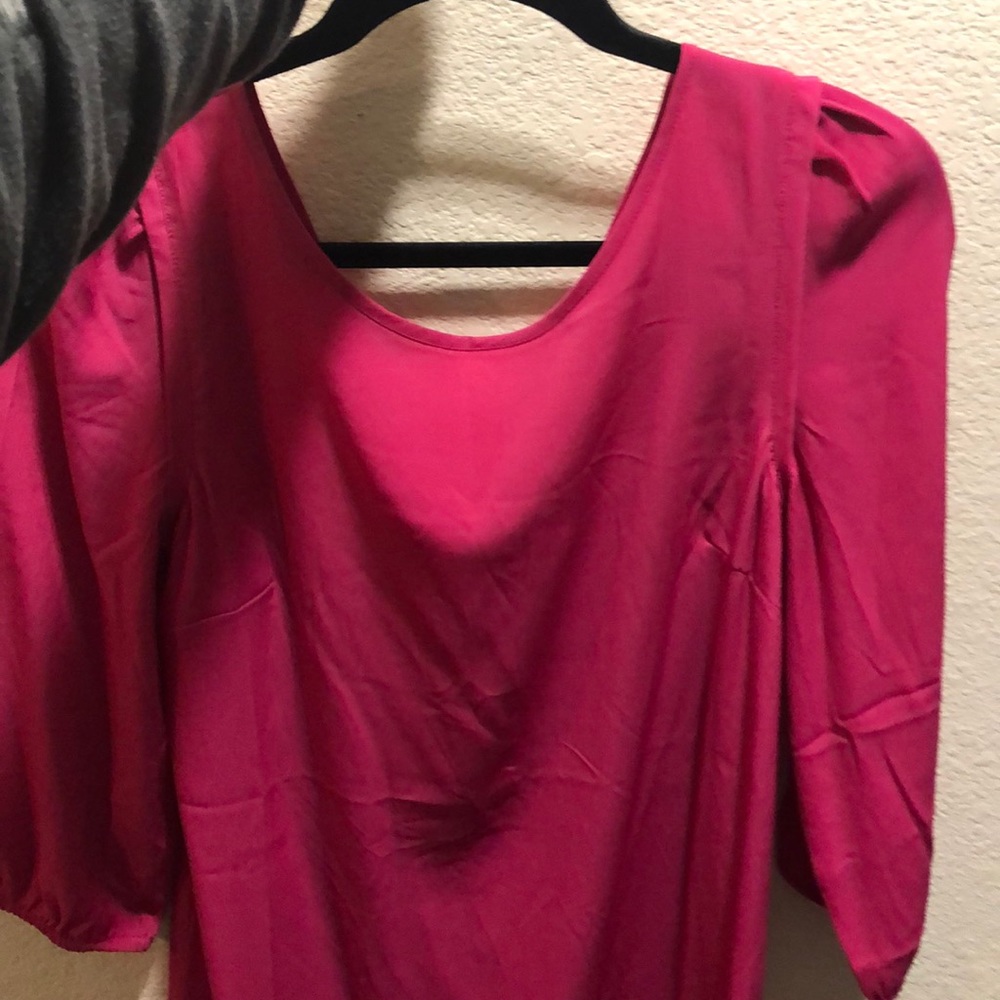 Pink dress.